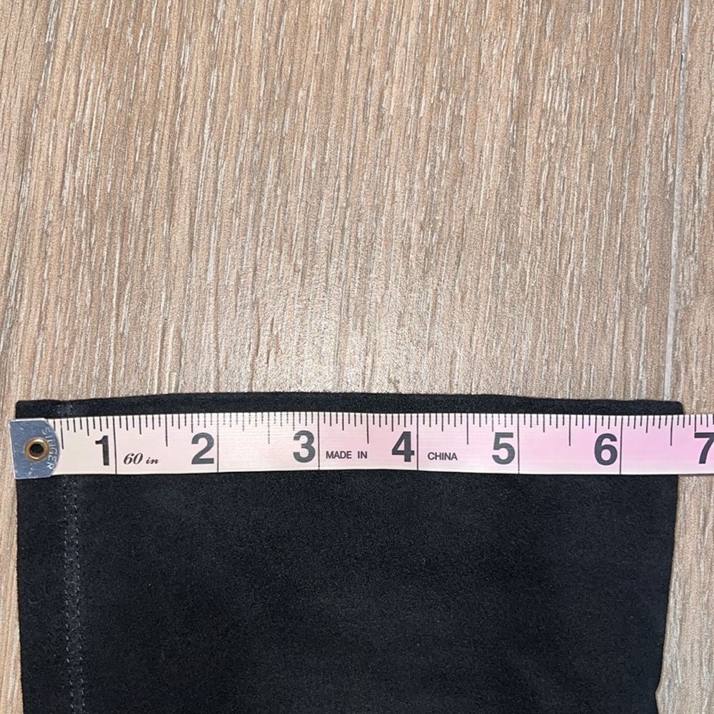 Massimo Dutti black suede over the knee high boot - Picture 16 of 17